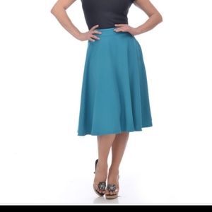 Teal circle skirt